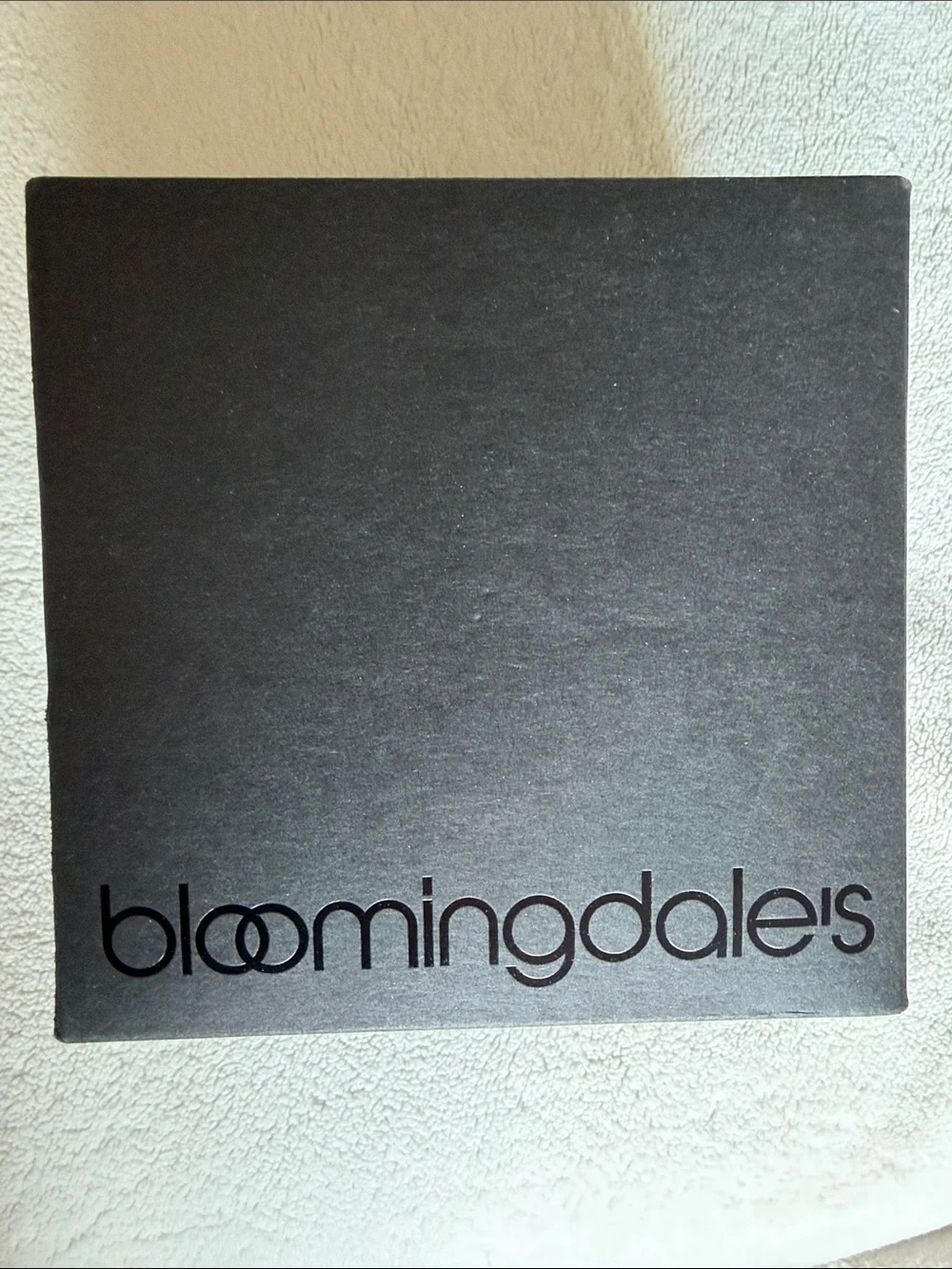 Bloomingdale's Black Logo Gift Box small with tissue paper